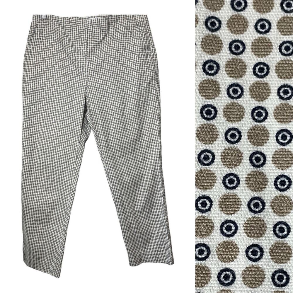 Talbots VTG Geometric Dot Cropped  Pants Stretch 10P Petite